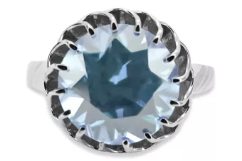 Sterling silver 925 Aquamarine Ring Vintage craft vrc035s